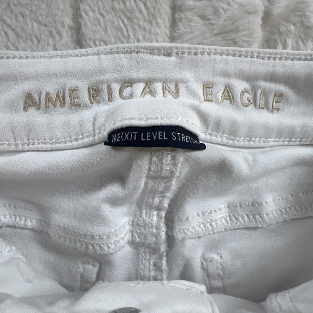 American Eagle Jeggings Womens 4 Short White Next Level Stretch Pants High Rise - Picture 3 of 9